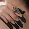 SOHI Women's California Gold The Regalis Statement Ring - 3 of 4