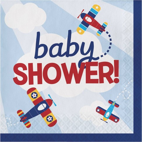 48ct Toy Airplane Baby Shower Napkins Target