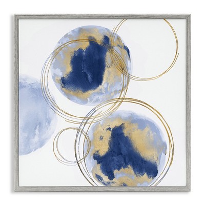 Stupell Industries Golden Rings and Circles Abstraction, 12" x 12"