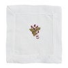 Saro Lifestyle Candy Cane Embroidered Cocktail Napkins (Set of 12) - 2 of 4