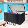 NicBex Metal Storage Box Store Outdoor Waterproof for Backyard Garden,Patio,Black - 2 of 4