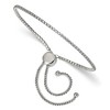 Chisel Stainless Steel Polished Cubic Zirconia Adjustable Bracelet - 2 of 4