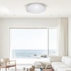DORESshop 13 in. ETL White 5CCT Dimmable 15/18/21-Watt Integrated LED Flush Mount Ceiling Light with White Shade - 2 of 4