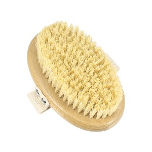Unique Bargains Jute Shower Bath Brush 5.12"x2.56" Yellow 1 Pc - 1 of 4