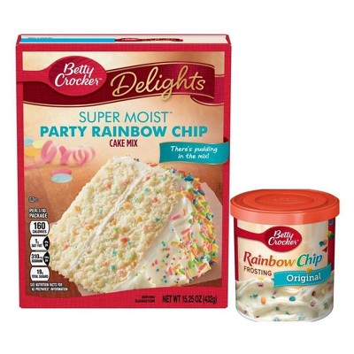 Betty Crocker Rainbow Chip Cake Mix & Frosting Bundle - 15.25oz