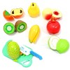 JuzToys Pretend Kitchen Play Fruit Cutting Toys – Pretend Play Food Toys Playset with Cutting Board, Educational Learning Toys for Kids - 2 of 2