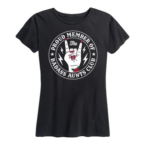 Women's - Instant Message - Badass Aunts Club Short Sleeve Graphic T-Shirt - 1 of 4