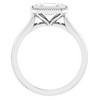 Pompeii3 1 3/4Ct Emerald Moissanite Solitaire Engagement Ring White Yellow or Rose Gold - 3 of 4
