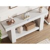 Long Console Table, 2-Tier Rectangular Sofa Table Behind The Couch, Farmhouse Entryway Accent Table, Sofa Table Behind Couch - 3 of 4