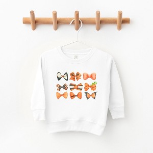 The Juniper Shop Coquette Girl Halloween Bow Chart Toddler Graphic Sweatshirt - 1 of 3
