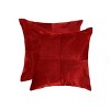 Natural Torino Geneva Cowhide Pillow | 2-Pack | Purple | 18"x18" - 3 of 4