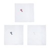 Umo Lorenzo Men's Cotton Boxed Initial Alphabet Handkerchiefs (Pack of 3) - 3 of 4