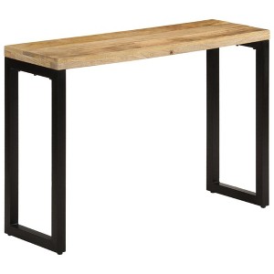 vidaXL Console Table Entryway Side Table for Living Room Hallway Solid Wood - 43.3" Solid Rough Mango Wood - 1 of 4