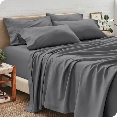 Bare Home Dual Pocket Microfiber Sheet Set - Queen - Gray