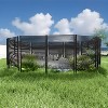 Outdoor Indoor Metal Privacy Screen,47x71"Free Standing Decoative Privacy Panels for Patio Garden Pool,Flower Edging for Yard,Easy Assembly (1 Panel) - 3 of 4