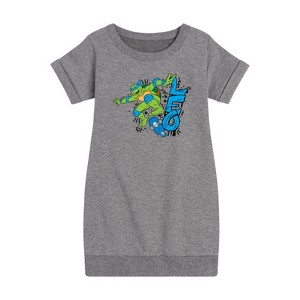 - Teenage Mutant Ninja Turtles - Leo Graphic Short Sleeve Fleece Dress - 1 of 4