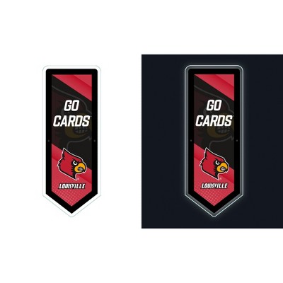 Evergreen Ultra-Thin Glazelight LED Wall Decor, Pennant, University of Louisville- 9 x 23 Inches Made In USA