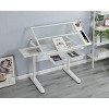 Okak Tempered Glass Drawing Drafting Table with Metal Drawers & Stool,Hand-Operated Adjustable Drafting Desk for Artist - 3 of 4