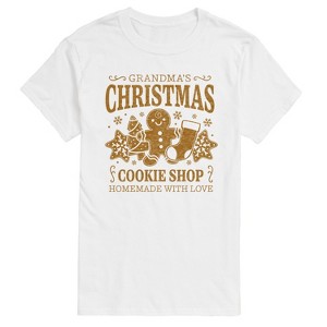 Men's Instant Message Grandmas Cookie Shop Short Sleeve Graphic T-Shirt - White - 6X Big and Tall - 1 of 4
