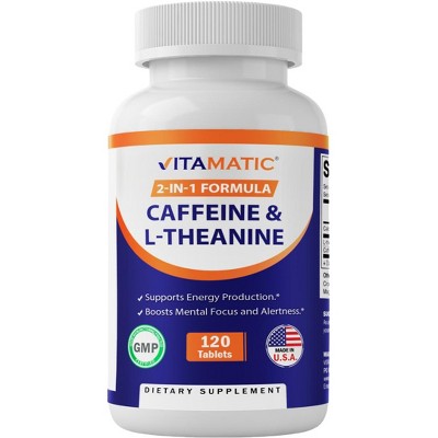 L-Theanine 200mg with Caffeine 100mg - 120 Tablets