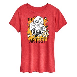Women's - Disney - Rapunzel The Artist Short Sleeve Graphic T-Shirt - 1 of 4