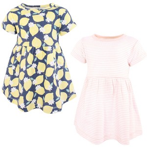 Luvable Friends Hudson Baby Short-Sleeve Dresses 2pk Set - 1 of 2