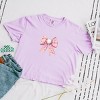 Easter Egg Bow Coquette - Women's Boxy Crop Top Graphic T-Shirt - 2 of 4