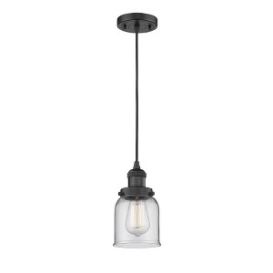 Bell - 1 Light Cord Hung Mini Pendant In Industrial Style-10 Inches Tall and 5 Inches Wide - 1 of 1