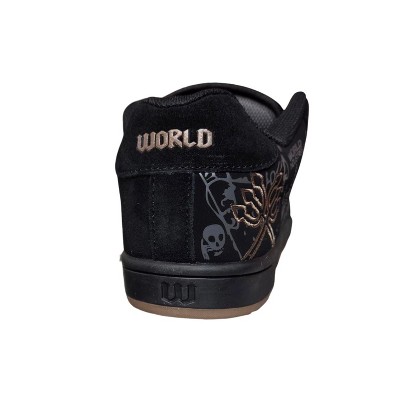 World Industries Mens Smith Skateboard Shoes, Black/Gray/Tan (10) — фото 5