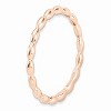 Black Bow Jewelry 1.5mm 14k Rose Gold Plated Sterling Silver Stackable Rice Bead Band - 3 of 4