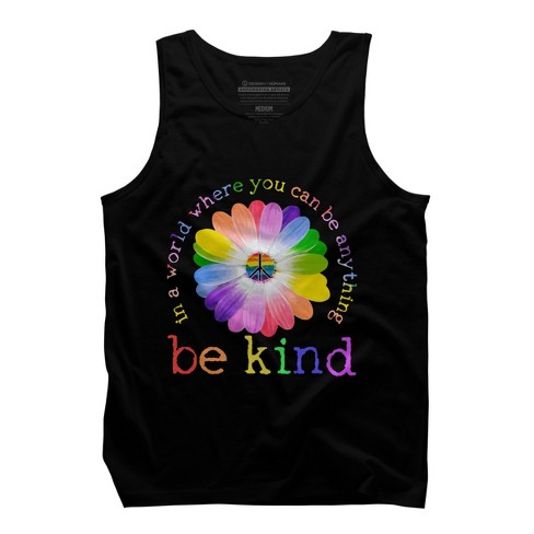 Men's Design By Humans In A World Where You Can Be Anything Be Kind Lgbt By  DragonTee Tank Top - Black - 2X Large