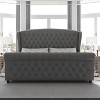 AMERLIFE Platform Bed Frame, Velvet Upholstered Bed with Deep Button Tufted - 3 of 4