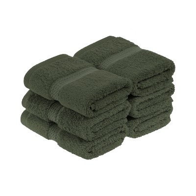 Premium Cotton 800 GSM Heavyweight Plush Luxury 6 Piece Face Towel/ Washcloth Set by Blue Nile Mills