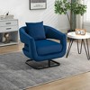 Acekool Velvet Accent Chair - Mid-Century Armchair with 250lb Capacity - 2 of 4