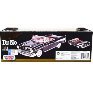 1957 Chevrolet Bel Air Convertible Black James Bond 007 "Dr. No" (1962) Movie 1/18 Diecast Model Car by Motormax - 1 of 3