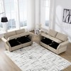 LOVMOR Living Room Furniture Sets, 2-Piece Upholstered Sofa Set, Modern Loveseat Sofa Setwith Storage Space Under Seats, Adjustable Arms and Back - 2 of 4