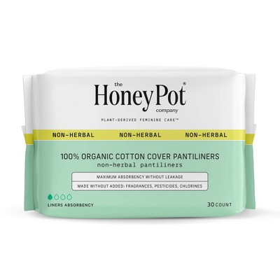 The Honey Pot Company 100% Organic Cotton Comfort Cover Regular Liners - 30ct