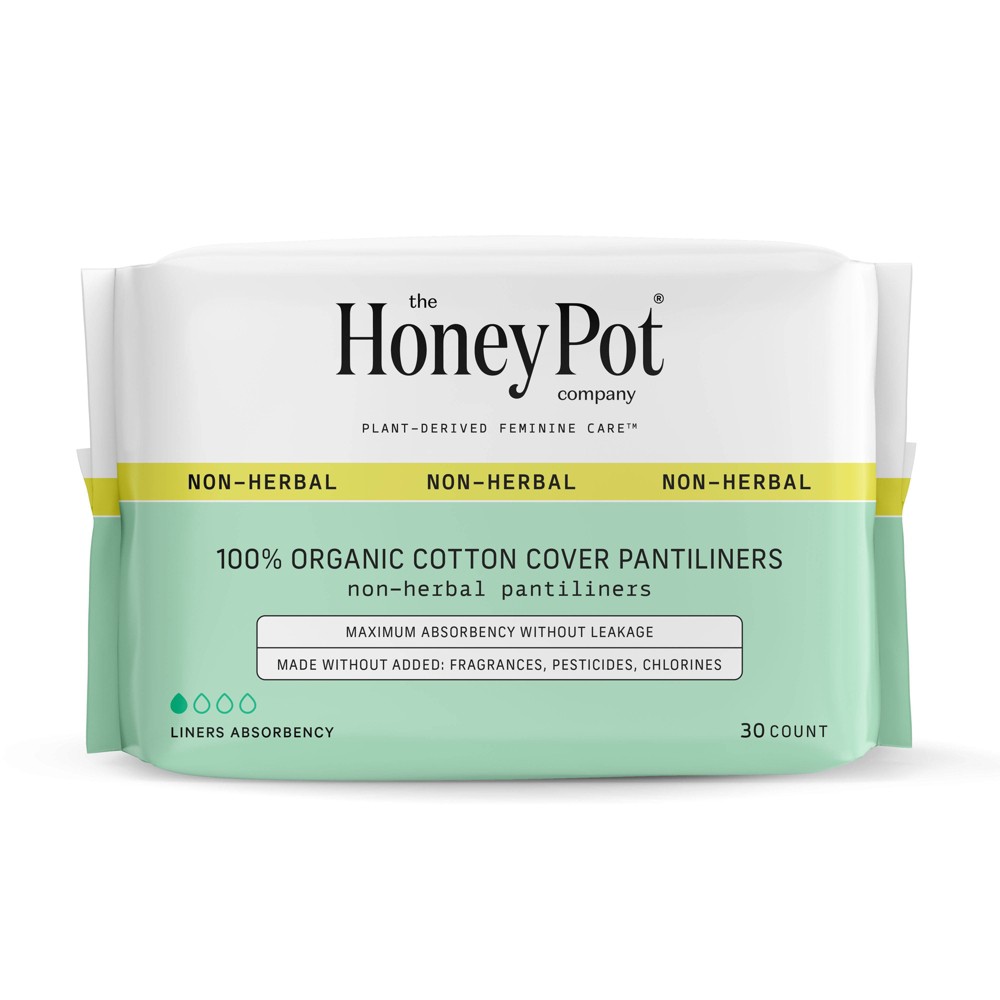 The Honey Pot Company 100% Organic Cotton Comfort Cover Regular Liners - 30ct