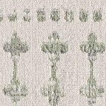 cream, medium green, gray