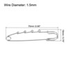 Unique Bargains Metal Decorative DIY Women's Clothing Dress 4 Holes Sewing Brooch Pins 10 Pcs - 2 of 4