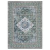 9x12 Green Vintage Oriental Rug, Washable Floral Carpet, Stain Resistant Non-Slip for Living Room, Bedroom - 2 of 4