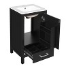 YOOCOZZ  18-Inch Modern Bathroom Vanity with Ceramic Sink, Soft-Close Drawers & Door Organizer - 3 of 4