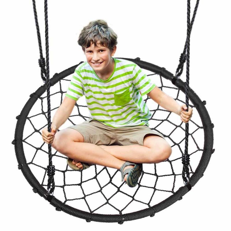 SereneLife Net Swing for Kids Outdoor - Black, 1 of 9
