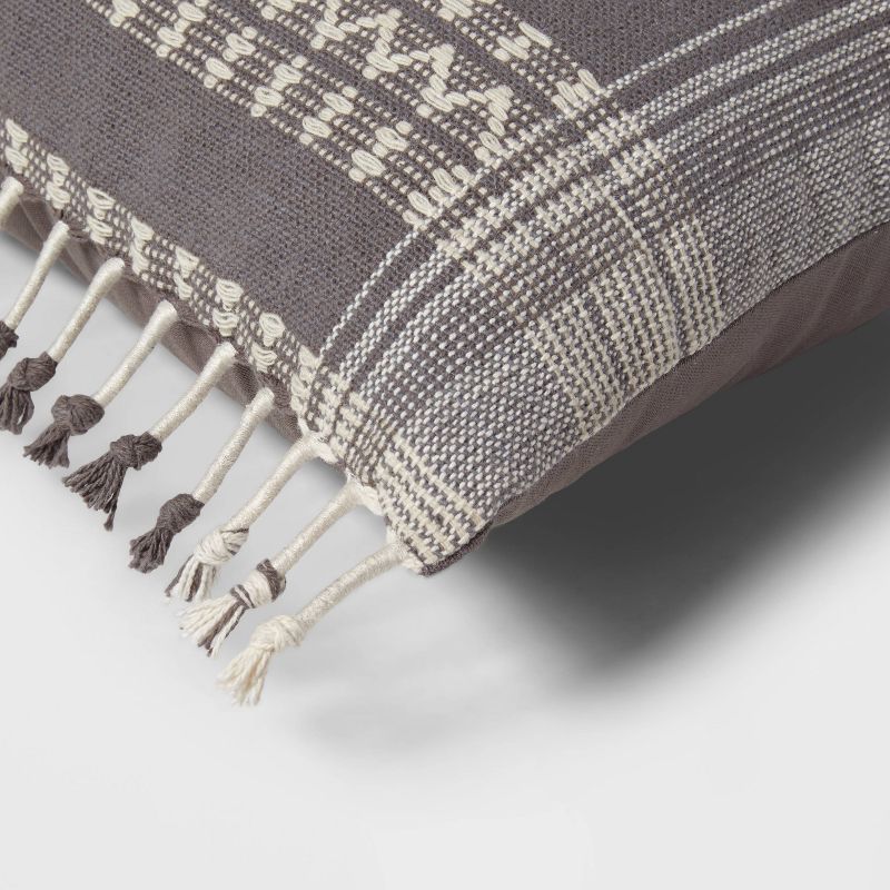 Square Woven Pattern Tassel Decorative Throw Pillow - Threshold™, 4 of 8