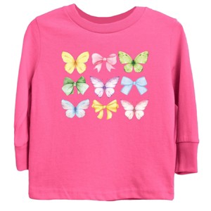 The Juniper Shop Butterflies Coquette Youth Long Sleeve Tee - 1 of 4