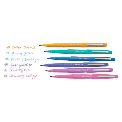 Paper Mate Flair Candy Pop 6pk Felt Pens 0.7mm Medium Tip Multicolored