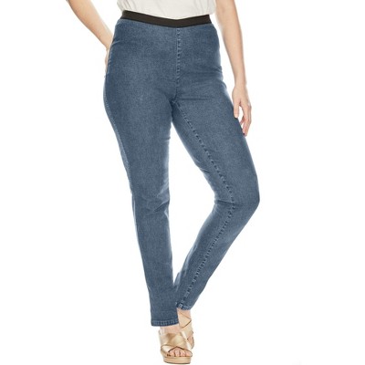 Jessica London Tall Stretch Denim Straight-Leg Jegging
