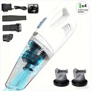 WHALL Handheld Vacuum Cleaner, 8500PA Suction, Wet Dry Vacuum Cleaner Cordless with LED Light, Portable Car Vacuum Cleaner for Home & Office - 1 of 4