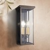 Minka Lavery Modern Outdoor Wall Light Fixture Oil Rubbed Bronze 4-Light 17" Clear Glass for Post Exterior House Porch Yard Patio - 2 of 2