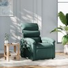 vidaXL Massage Recliner Chair-Manual Adjustable Armchair-Vibration Massage-Dark Green Fabric-Sturdy Frame-Living Room Comfort - 2 of 4